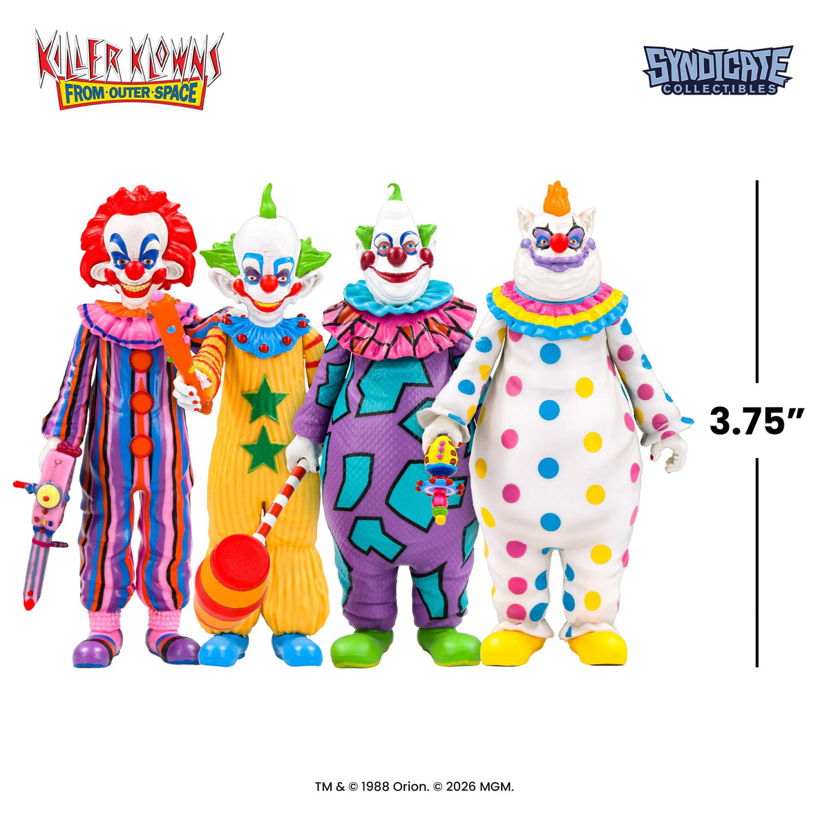 Killer Klowns From Outer Space 3.75-Inch Retro Action Figure Set