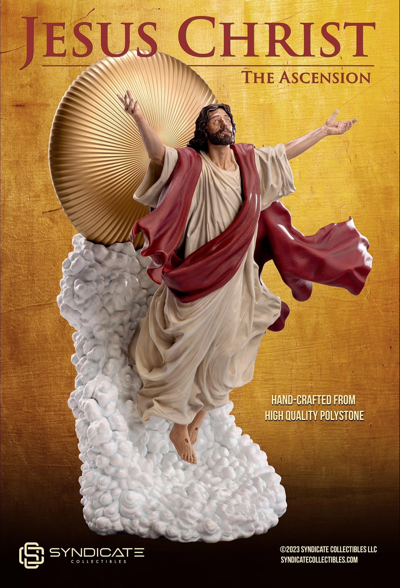 Ascension of Jesus Christ 27-Inch Premium Statue | 1:4 Scale Red Robe Edition