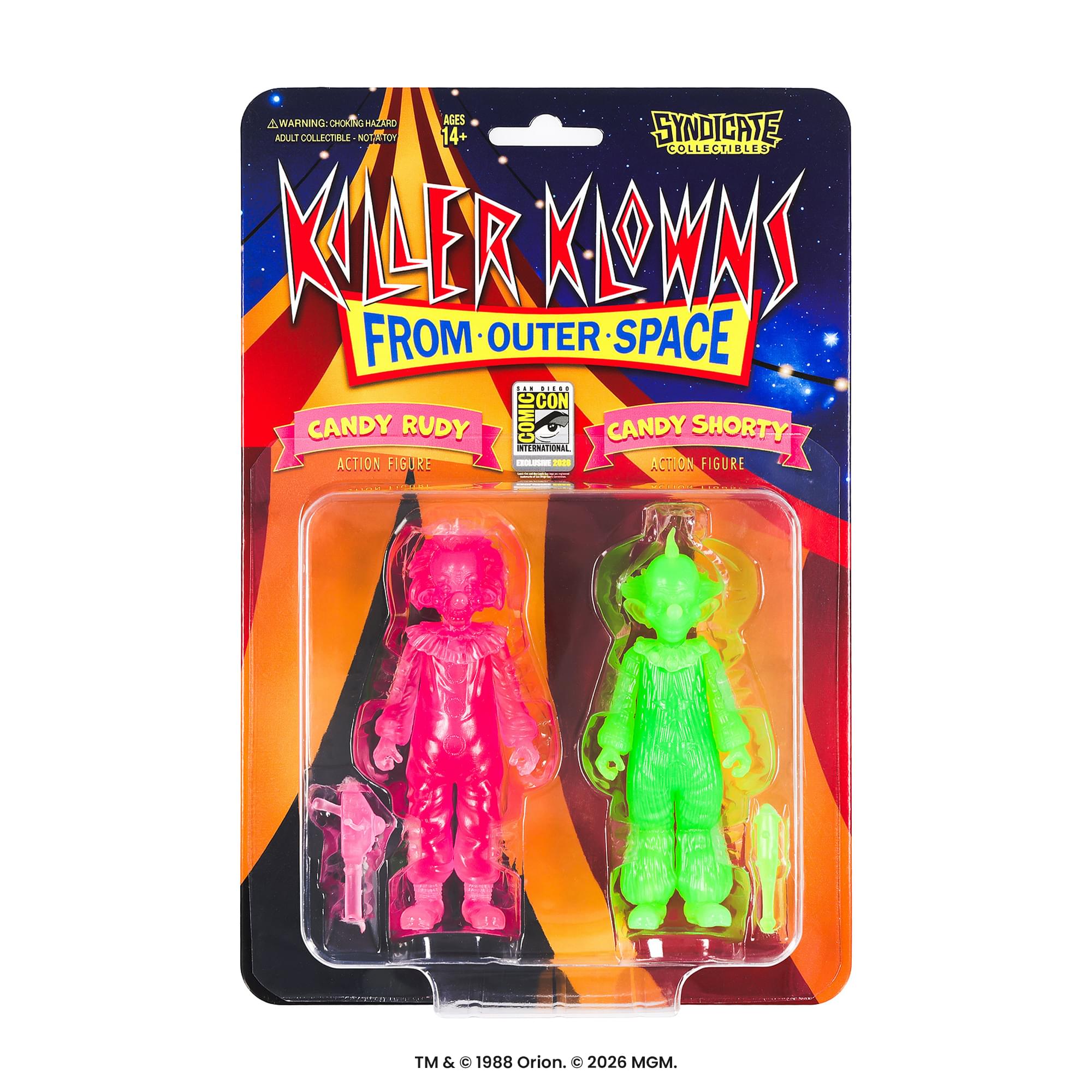 Killer Klowns Rudy/Shorty 3.75-Inch Translucent Figure Set