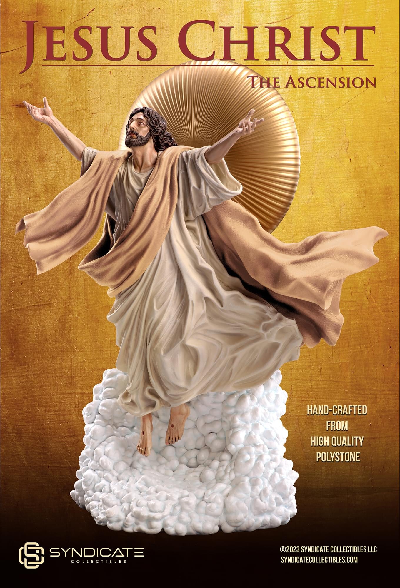 Ascension of Jesus Christ 27-Inch Premium Statue | 1:4 Scale Tan Robe Edition